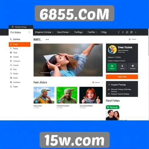 Análise da interface do usuário no site 6855.CoM